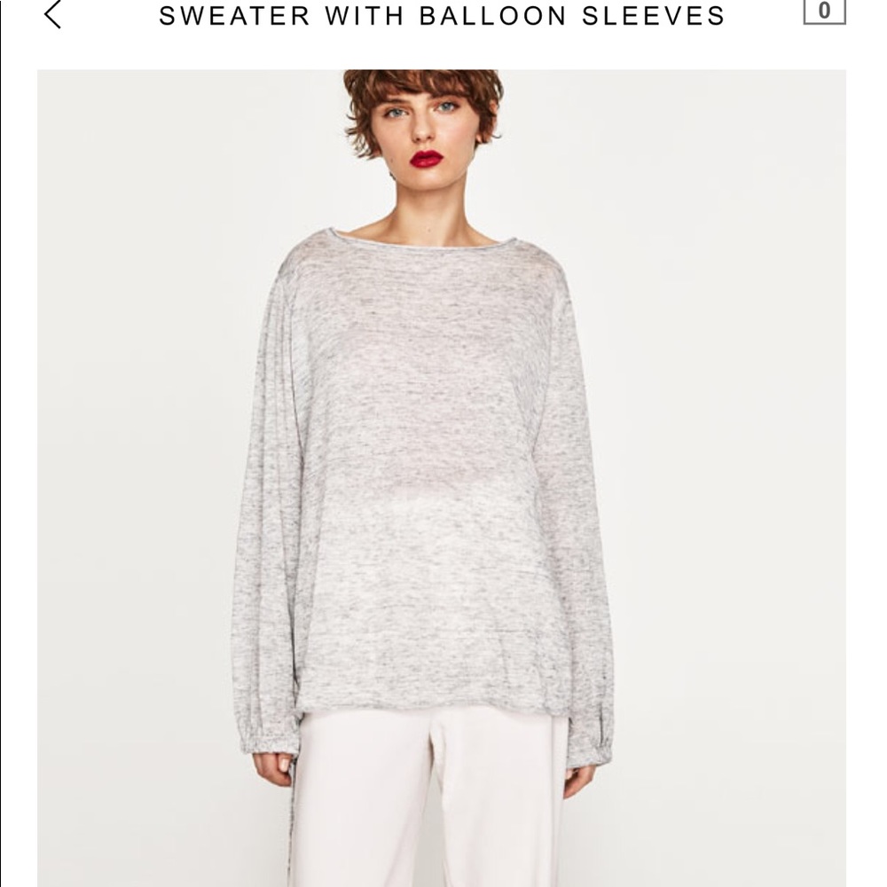 Zara sweater with balloon sleeves